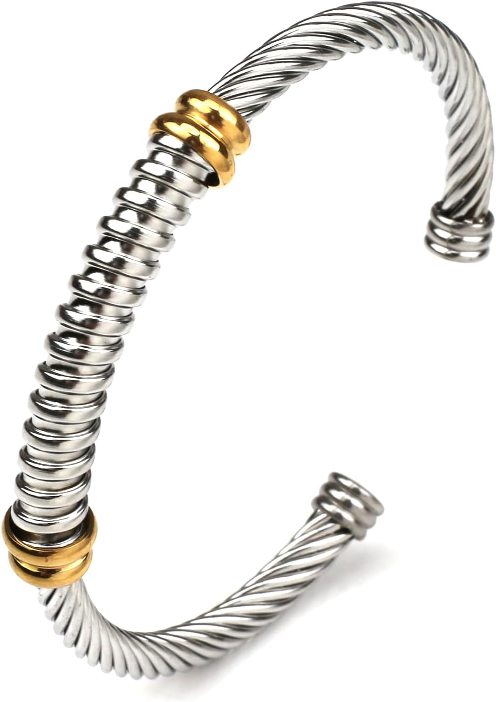 Designer Inspired Twist Bracelet - Elegant Steel