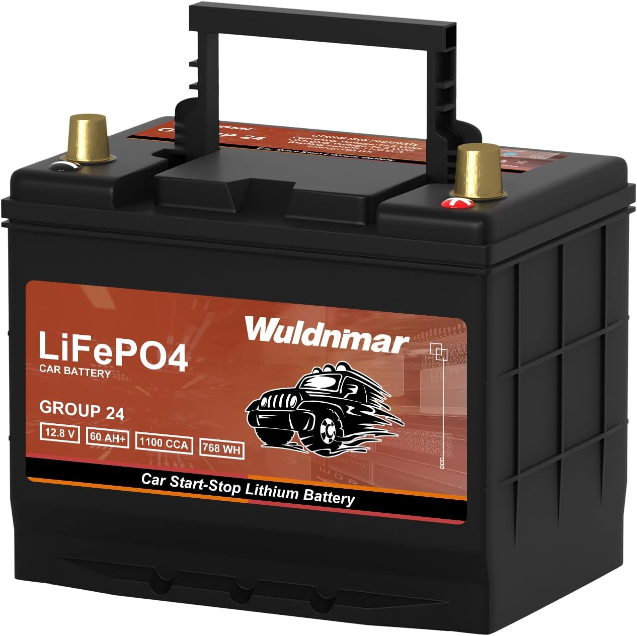Powerful 1100CCA Lithium Car Battery