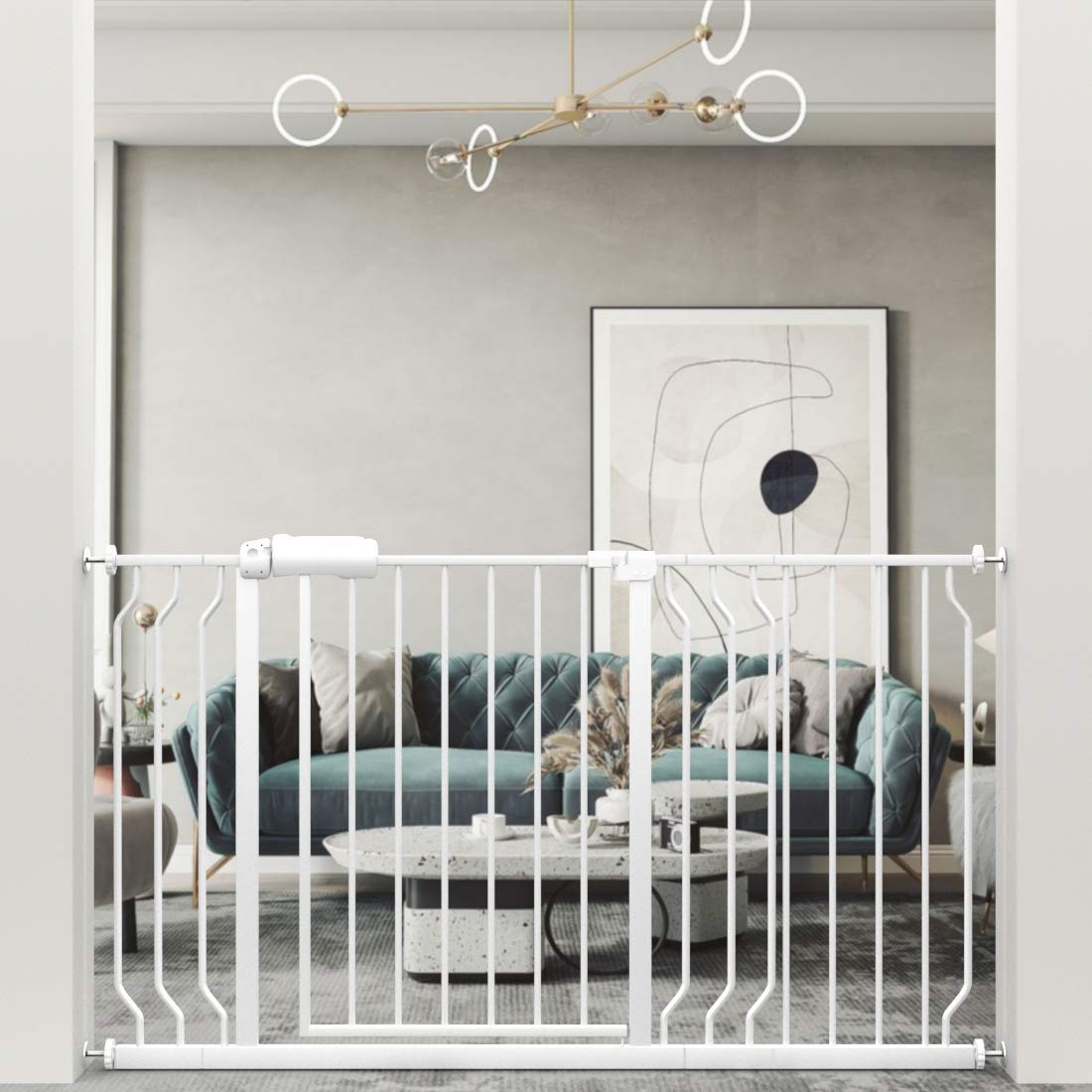 Extra Wide Pressure Mount Baby Gate for Safety and Convenience