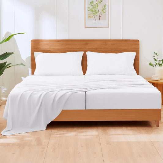 GOKOTTA Split King Sheets Set with Elastic Corner Straps for Comfort