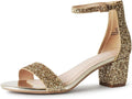 J. Adams Daisy Heeled Sandals - Low Block Heel Dress Pumps