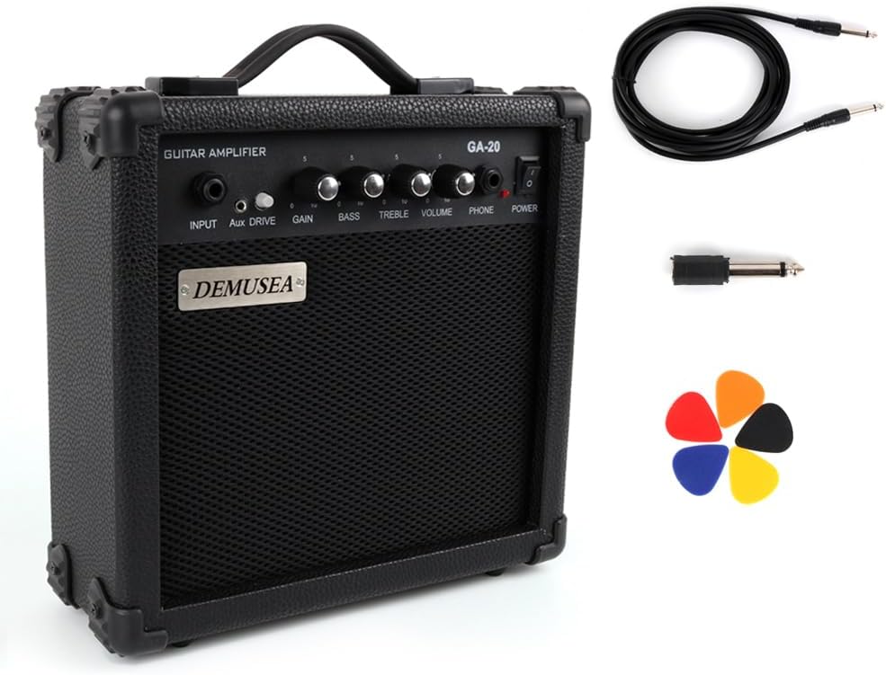 Portable 20W Pro Guitar Amp with Distortion - Travel Size