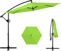 Patio Offset Umbrella 10FT Green - Cantilever Sunshade with Crank