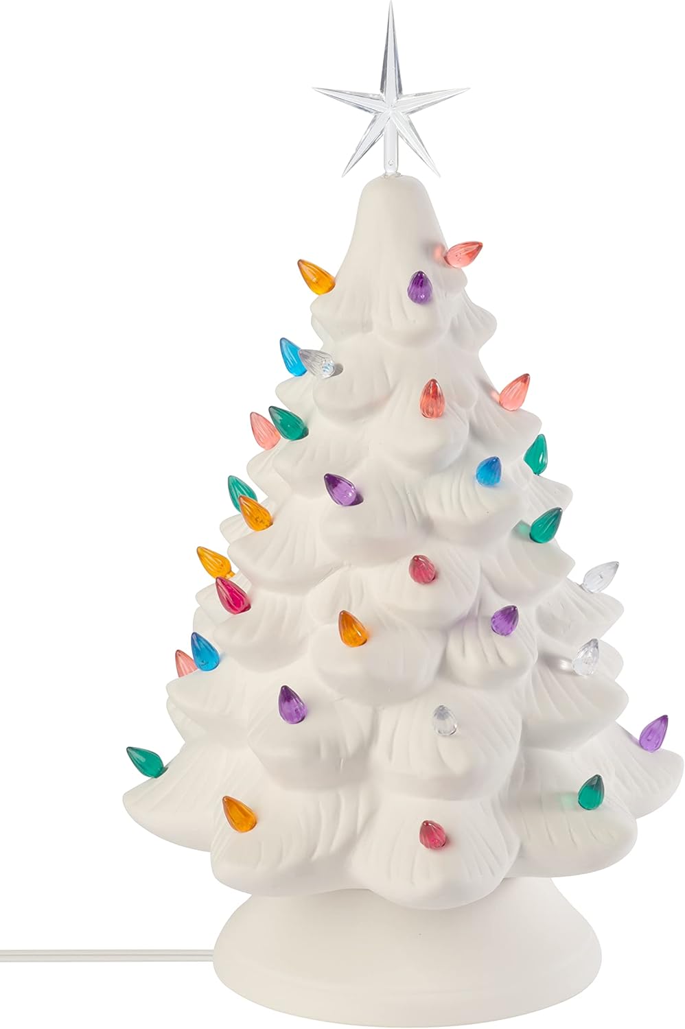 Creative Hobbies 15.5in Christmas Tree - Light Up Ceramic Bisque