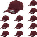 Flexfit Wooly Combed Premium 6-Panel Structured Baseball Cap for Men