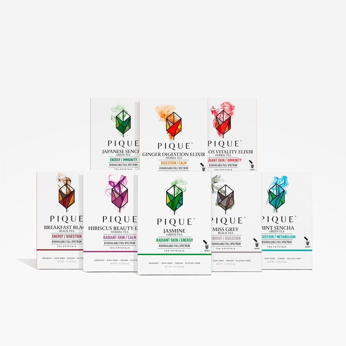 Pique Tea Organic Variety Tea Crystals Sampler for Health