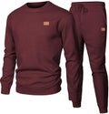 Men's 2 Piece Sweatsuit Set - Casual Crewneck Jacquard Tracksuit