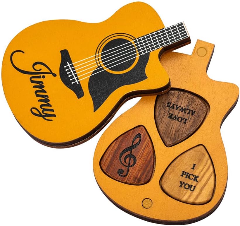 Personalized Guitar Pick Holder Set - NICEDREAM