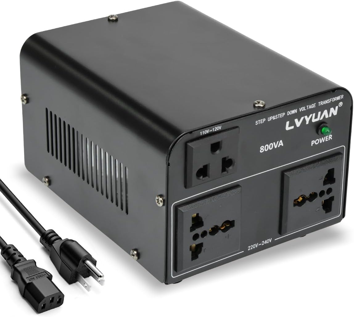 LVYUAN 800 Watt Voltage Converter Transformer for Dual Voltage