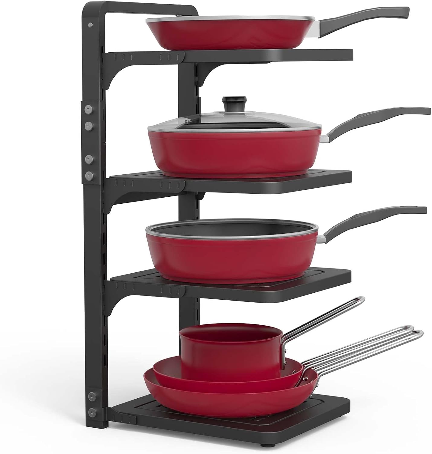 Pot and Pan Organizer Rack for Under Cabinet Storage Solutions