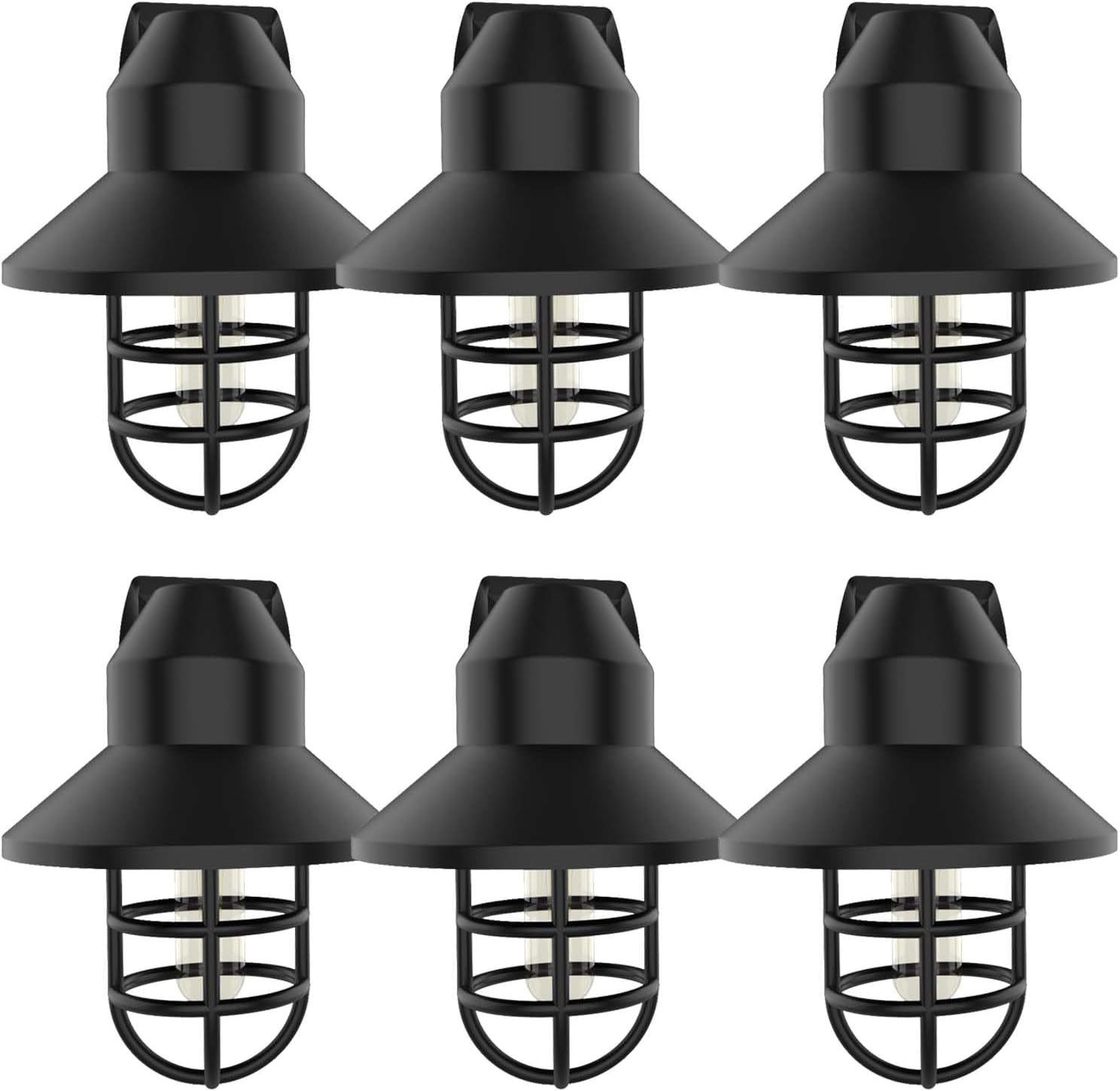 ETL Plug in 6 Pack Vintage Rustic Night Lights for Home Decor