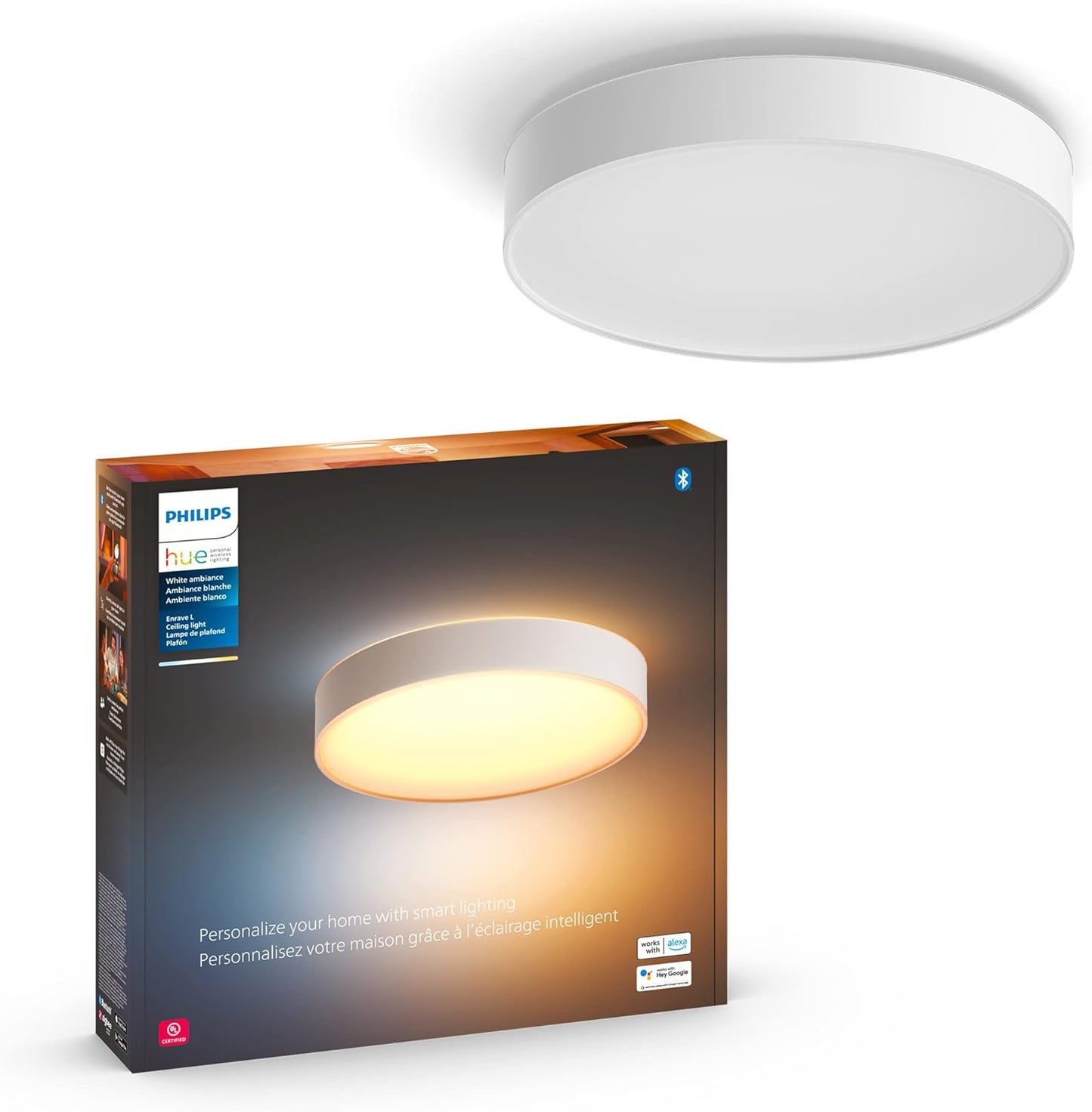 Philips Hue Enrave Large Ceiling Lamp - Smart LED Light Control
