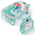 Baby Bathtub Collapsible Baby Bath Tub with Thermometer - Space Saving