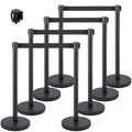 Crowd Control Stanchion Set with 6.6 ft Retractable Belts - Durable