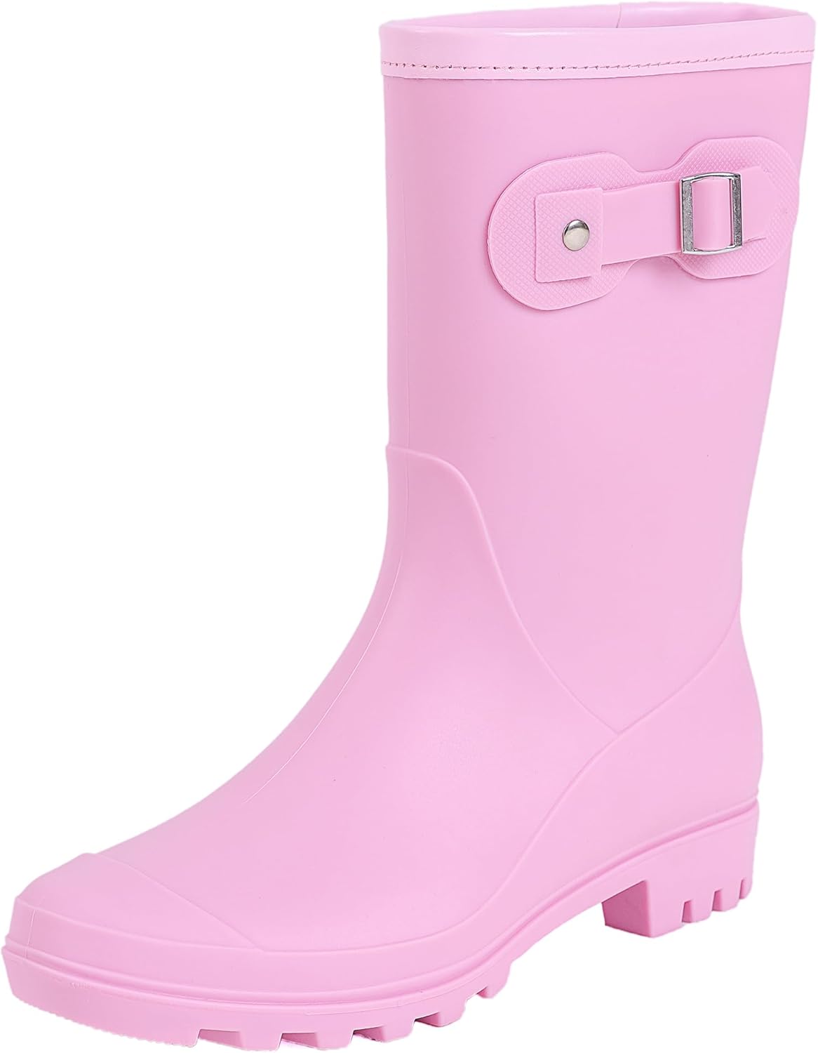 Women's Mid Calf Rain Boots Waterproof Fashion Garden Shoes
