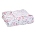 Cotton Muslin Baby Blanket 47in x 47in - Soft 4-Layer Comfort