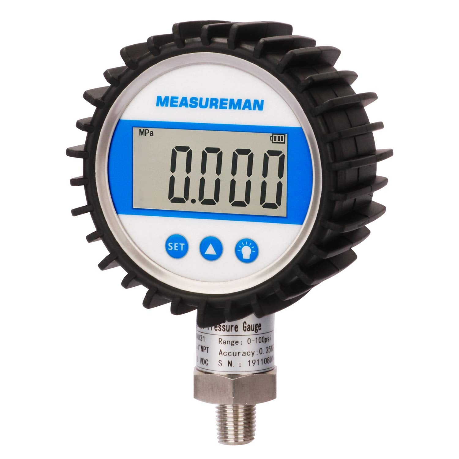 MEASUREMAN Digital Pressure Gauge for Accurate Pressure Readings