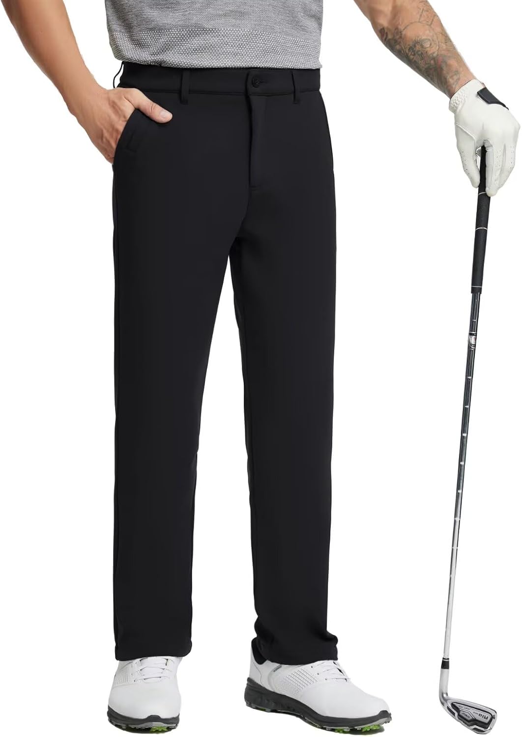 M MAELREG Golf Fleece Lined Pants for Men - Insulated Winter Wear