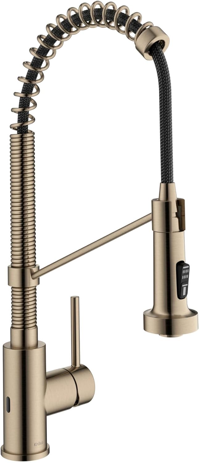 KRAUS Bolden Touchless Sensor Kitchen Faucet in Antique Bronze