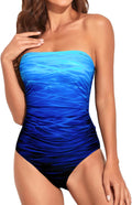 Tummy Control One Piece Swimsuit Women Bandeau - Slimming Fit