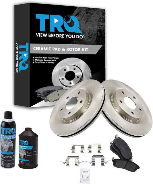 TRQ Front Brake Pad & Rotor Kit for Nissan Juke & Sentra
