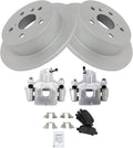 TRQ Rear Brake Pad & Rotor Kit Premium G-Coated Semi-Metallic