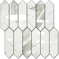 Vamos Tile Glossy Carrara White Hexagon Peel and Stick Backsplash