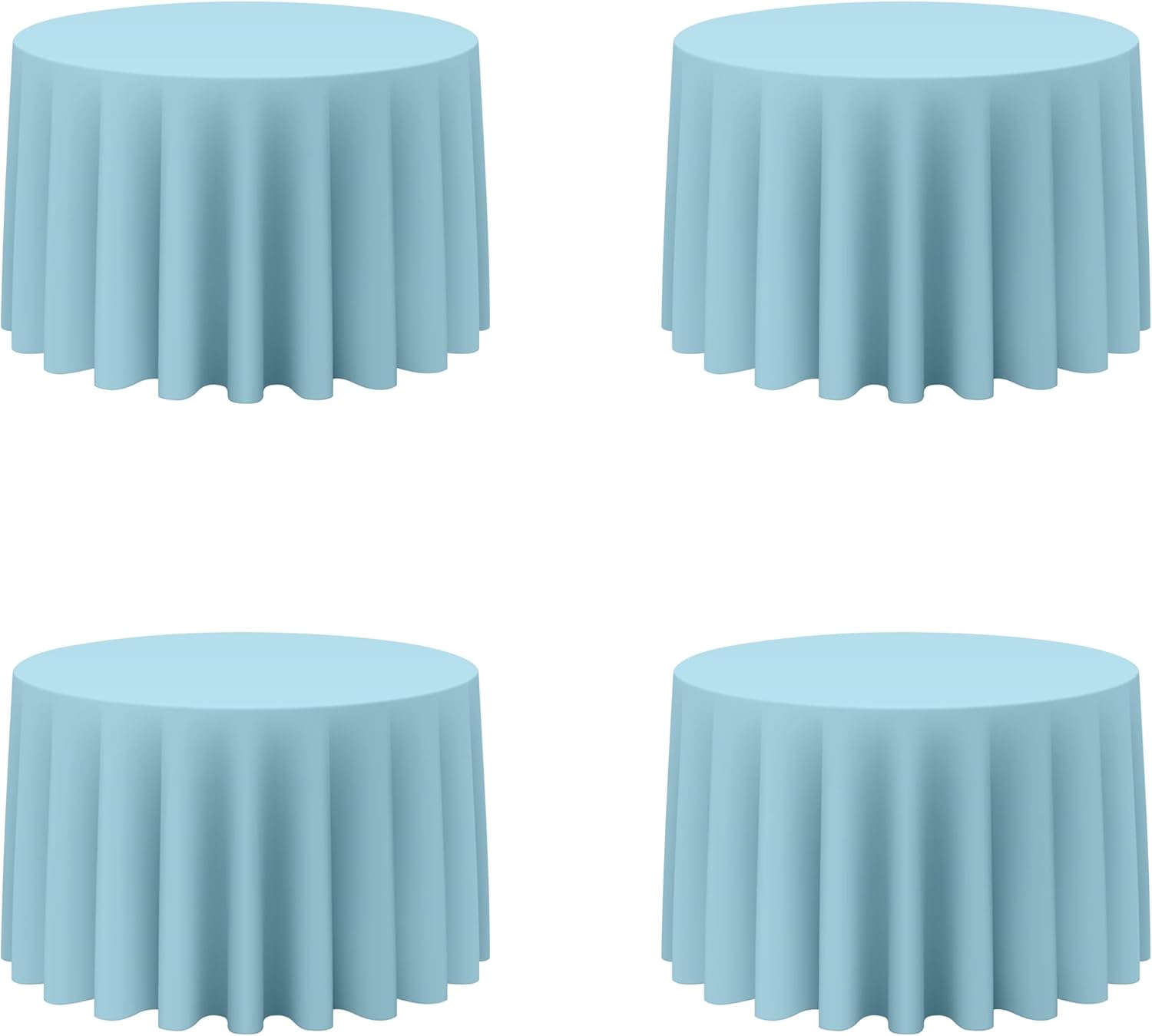 Light Blue Round Tablecloths 108 Inch for Elegant Events