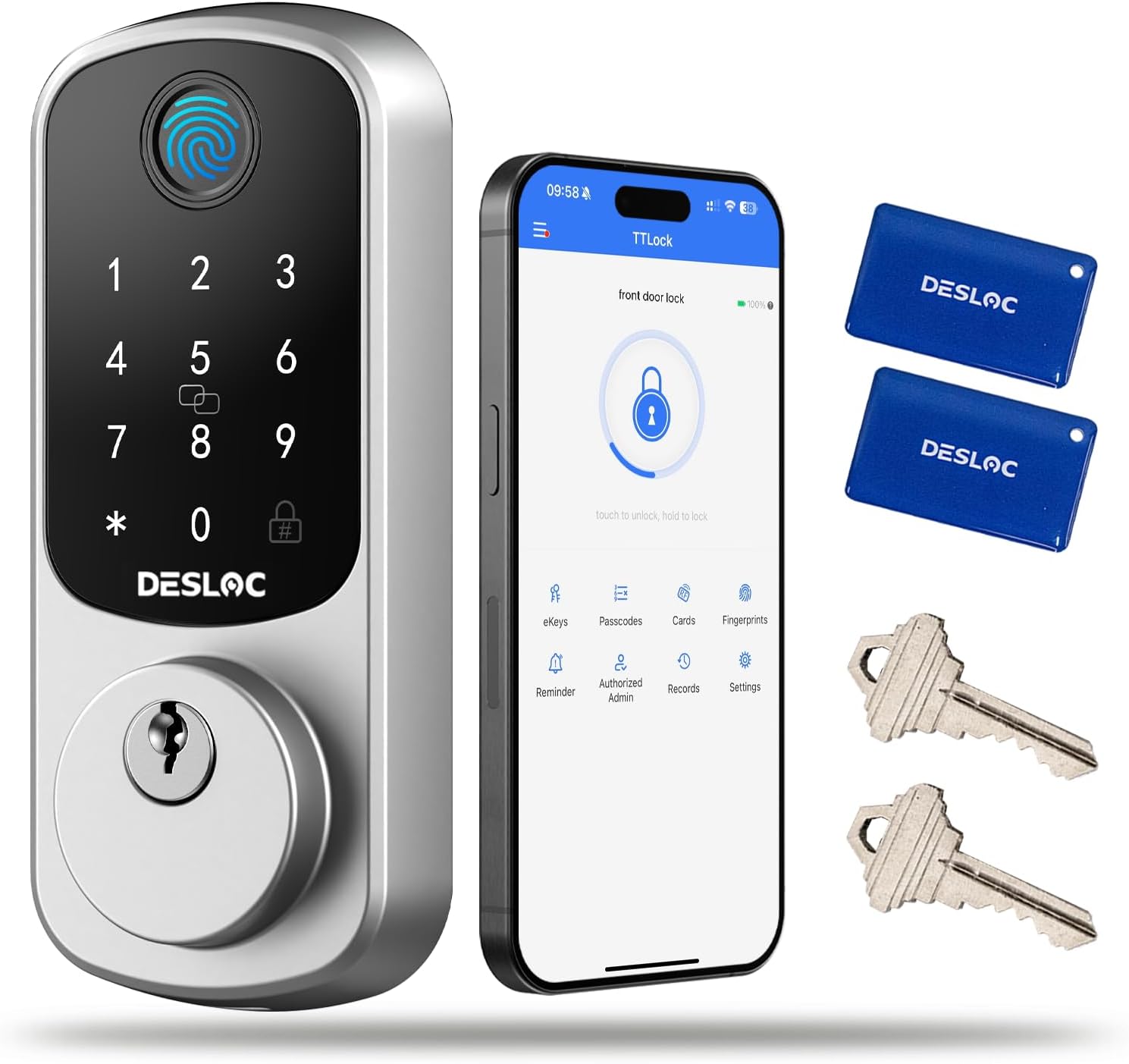 Smart Door Lock B200: Keyless Entry with Fingerprint Recognition
