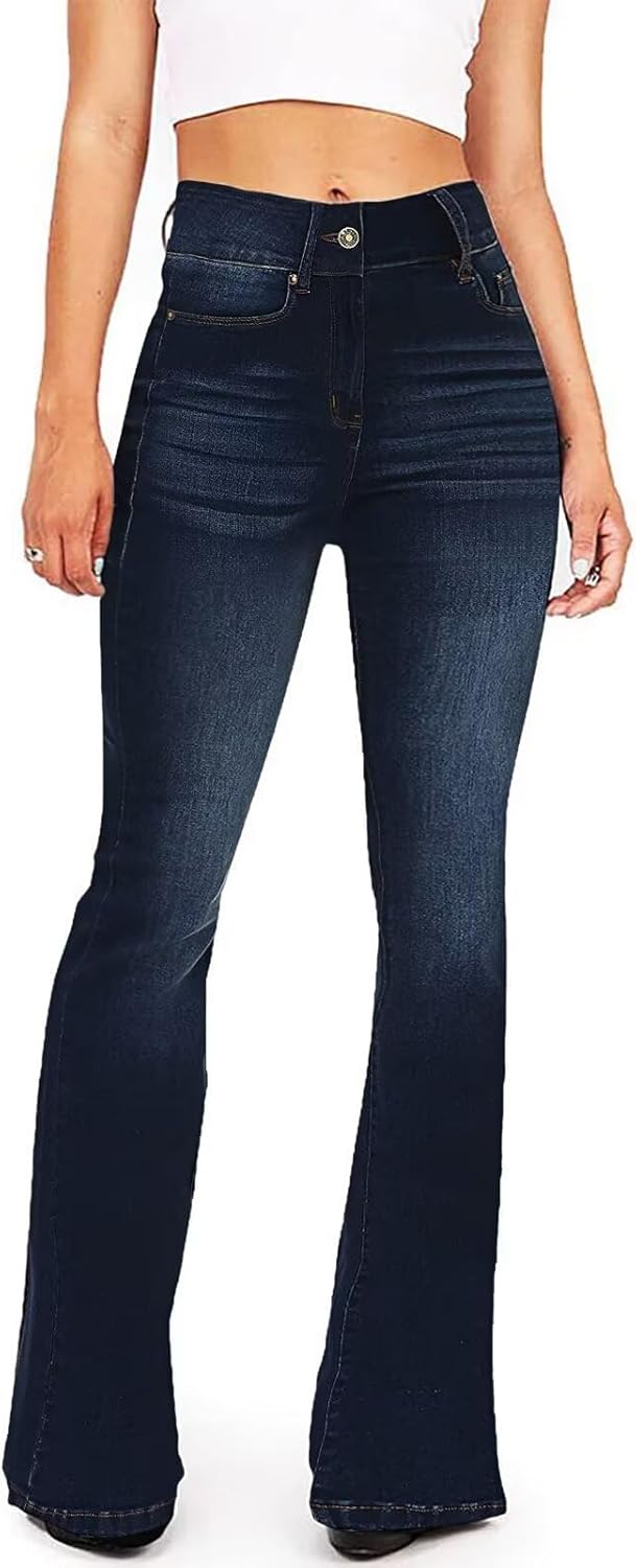 KDF Flare Jeans for Women - High Waisted Bootcut Style