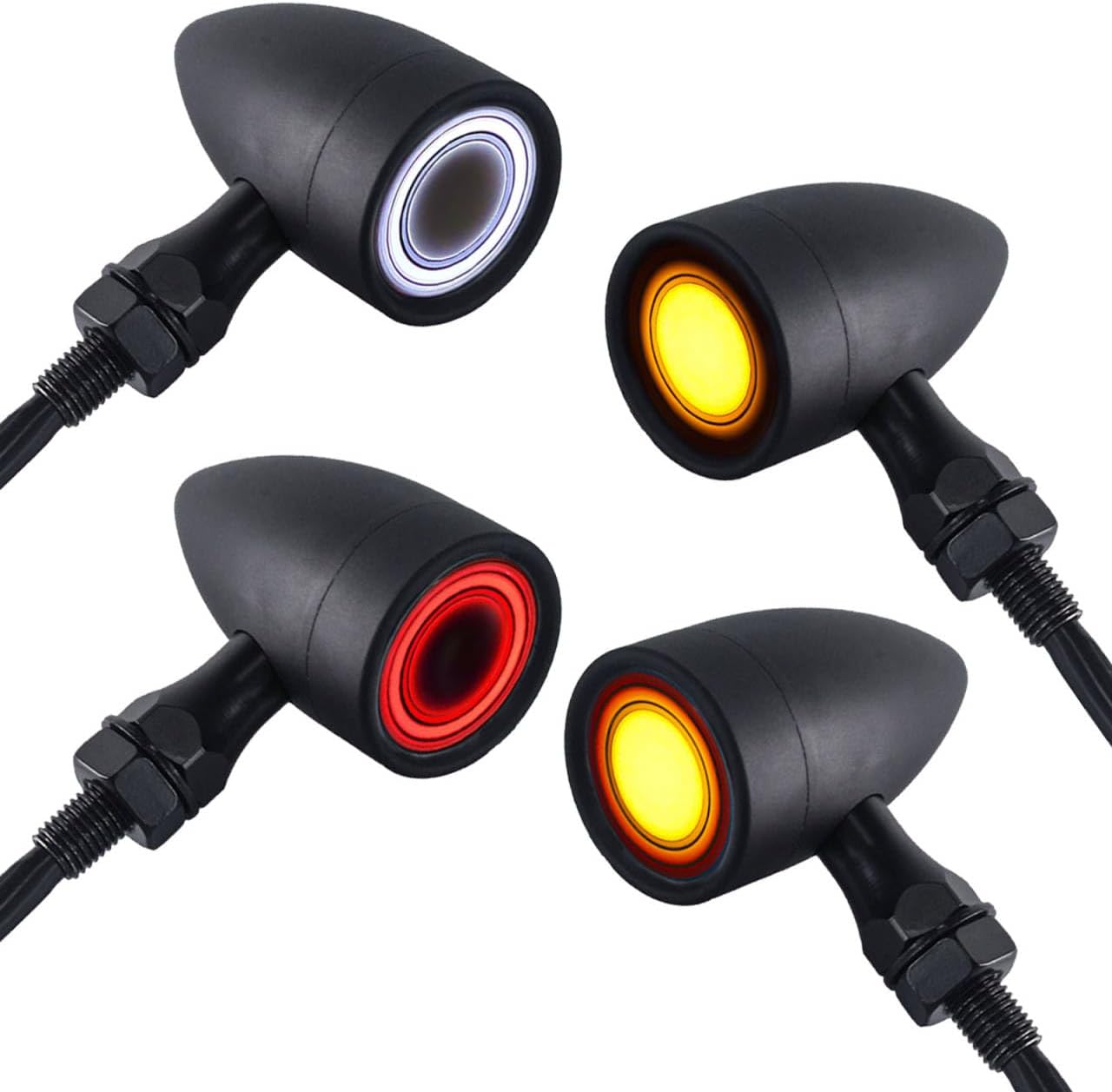 Motorcycle Bullet Turn Signals LED Lights for Harley Dyna Chopper