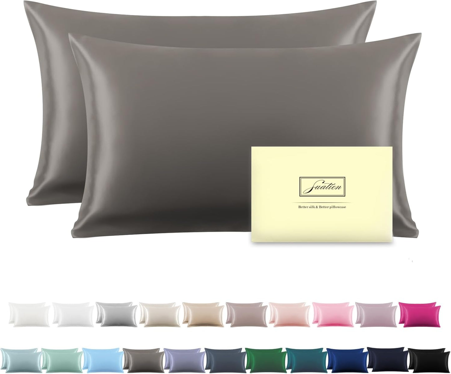 Silk Pillowcase for Hair and Skin - Soft and Breathable Set