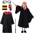 Wizard Costume Party Cosplay Set for Kids - Complete 5-in-1 Robe