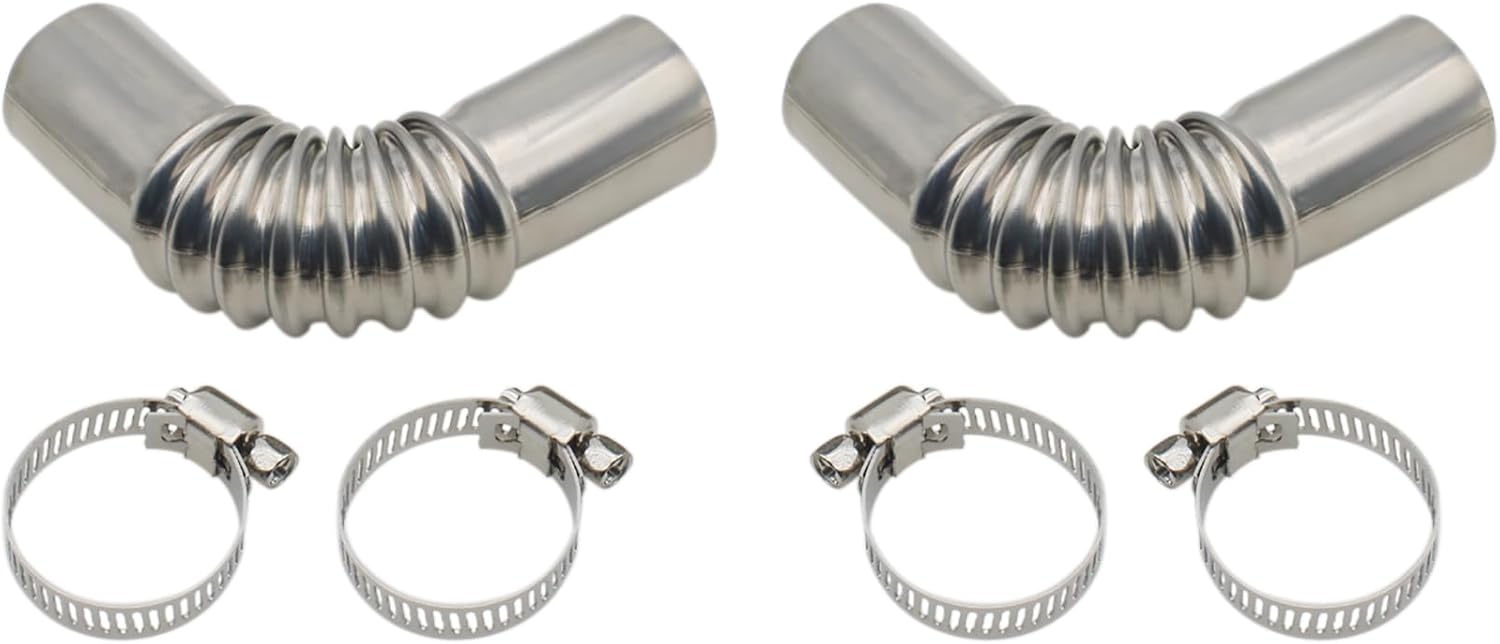 Efficient Diesel Heater Exhaust Connector Set: 2PCS Stainless Steel 25mm!