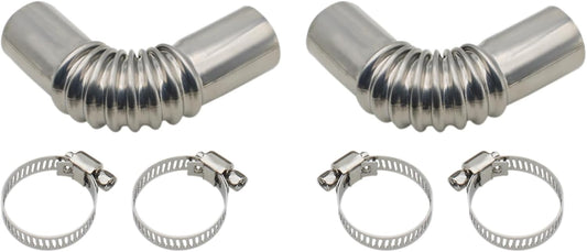 Efficient Diesel Heater Exhaust Connector Set: 2PCS Stainless Steel 25mm!