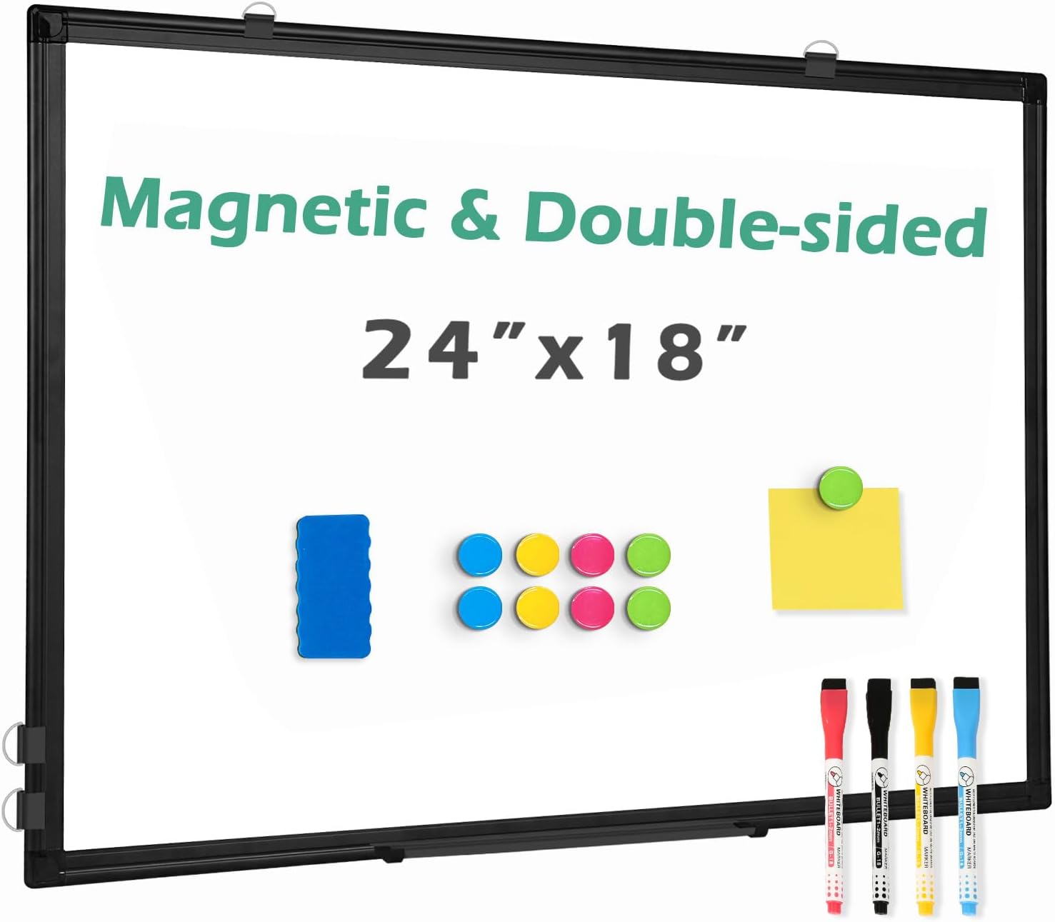 Double Sided Magnetic White Board for Home, Office, and School