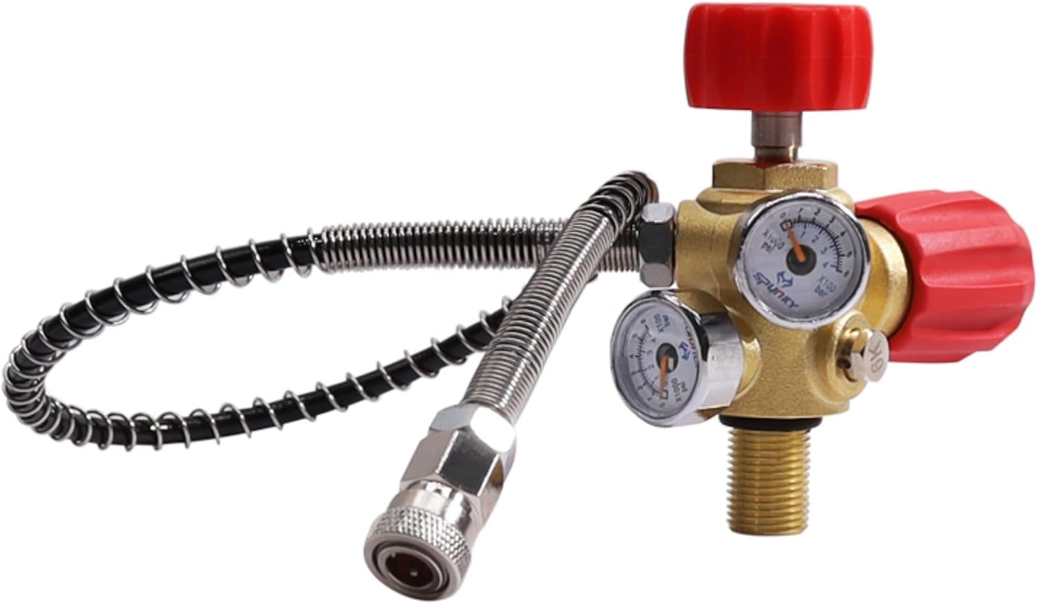 TUXING High Pressure Scuba Adapter with Gauge