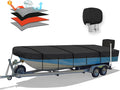 Solim 14FT Jon Boat Cover with Motor Cover - Heavy Duty Waterproof