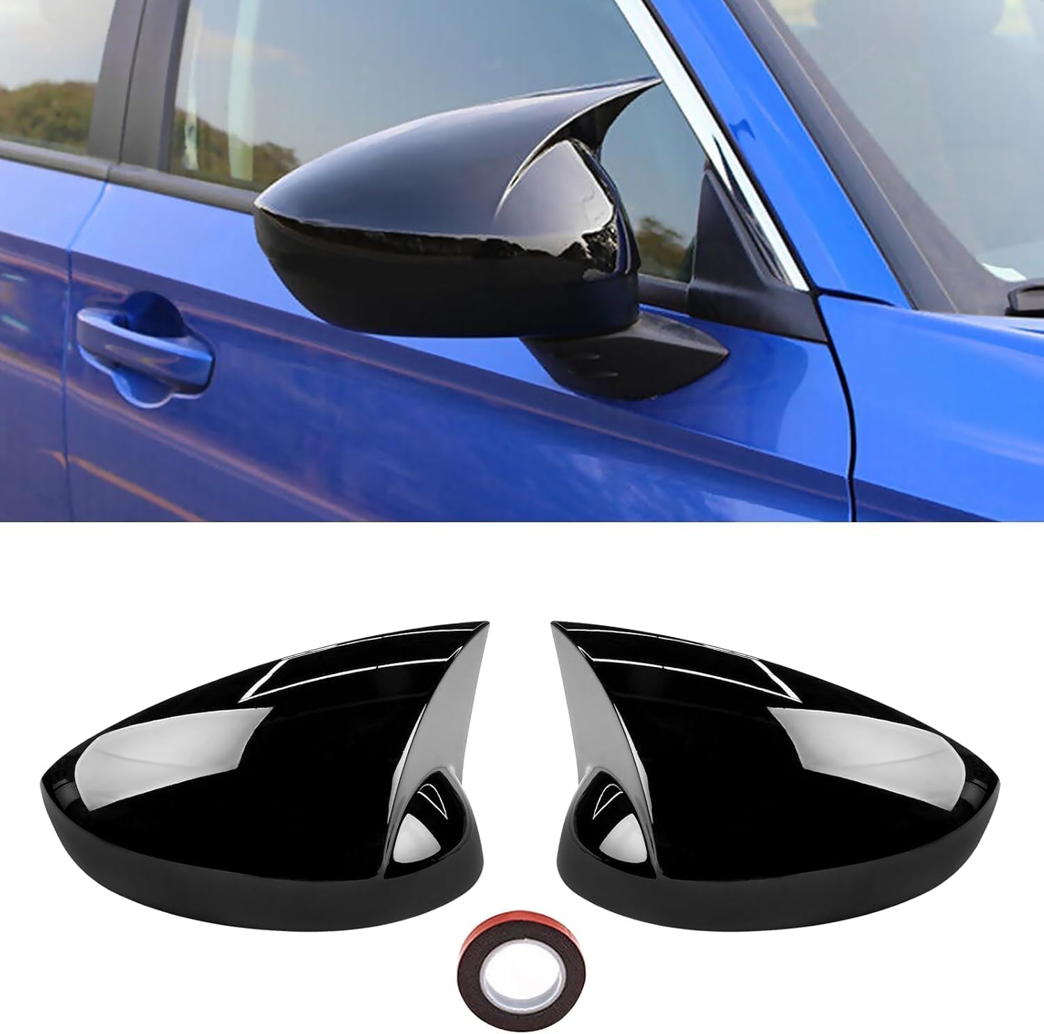 Moonlinks Compatible Honda Civic Side Ox Horn Mirror Covers