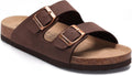 Litfun Women's Cork Footbed Slide Sandals - Comfortable Adjustable Fit