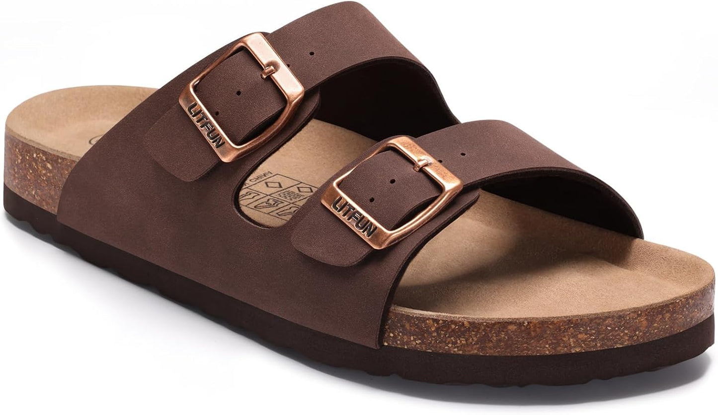 Litfun Women's Cork Footbed Sandal for Summer Comfort and Style