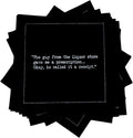Five Star Black Cotton Cocktail Napkins 4.5 in - Luxury Disposable Bar