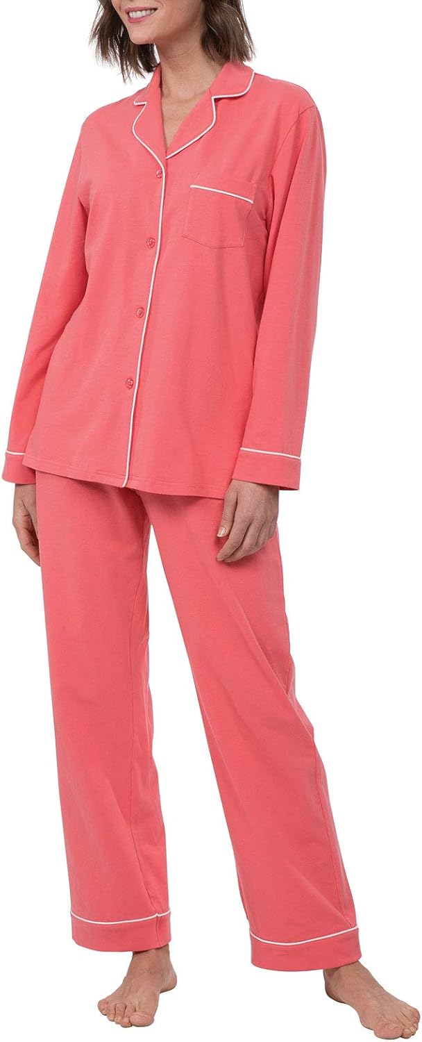 PajamaGram Pajama Set For Women - Cozy Cotton Jersey PJs