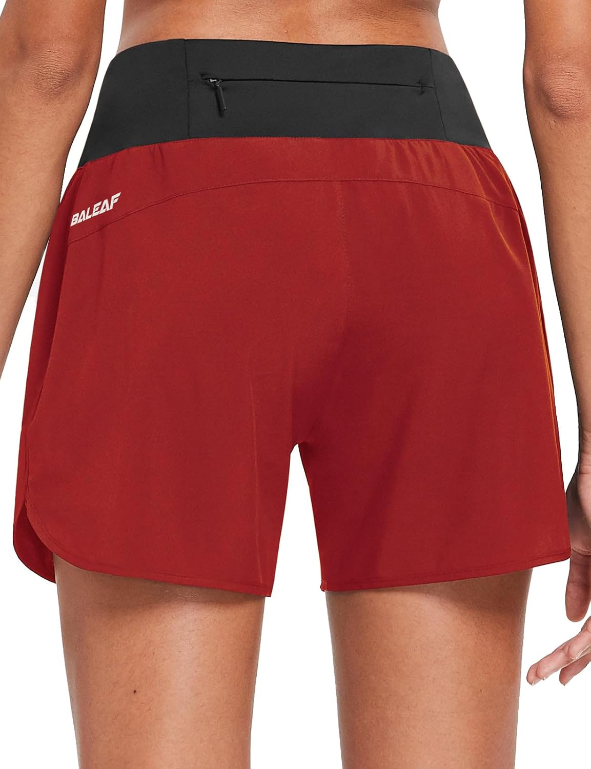 Baleaf Women's 5in Workout Shorts with Zipper Pockets for Gym