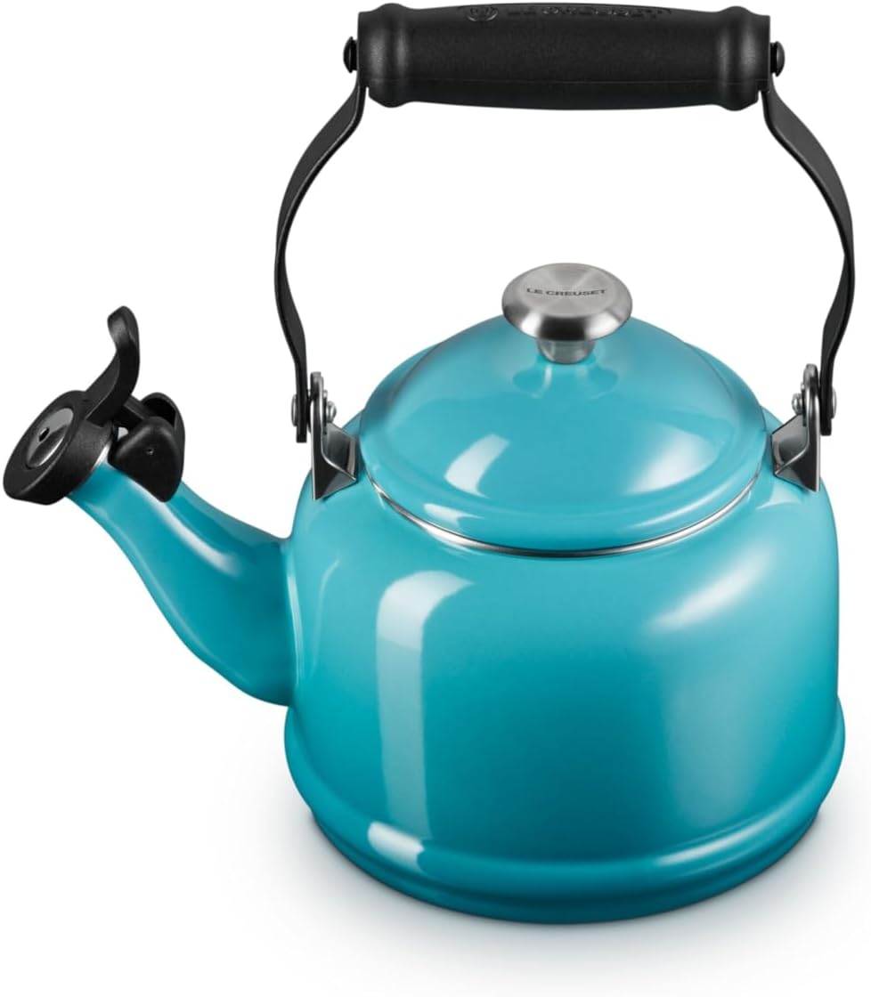 Le Creuset Enamel On Steel Demi Tea Kettle: Vibrant Caribbean Color