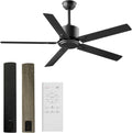 42 in Black Ceiling Fan No Light with Remote - Quiet 6-Speed Comfort