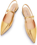 C.Paravano Women's Slingback Flats & Heels - Pointed Toe Comfort fit