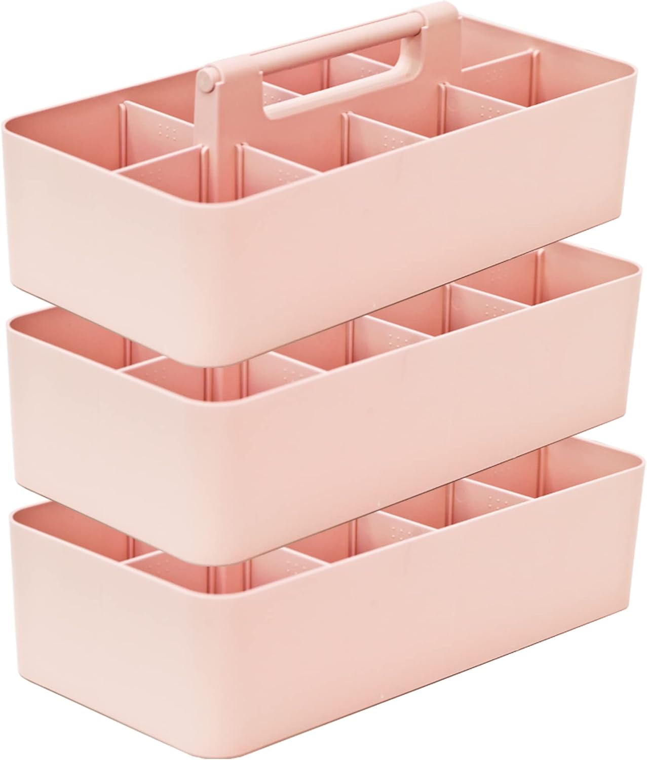 Large Portable Caddy with 8 Compartments for Organizing Supplies