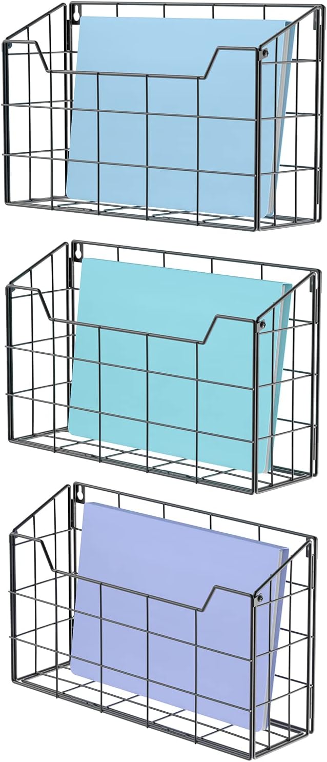 Univivi Wall File Organizer for Home Office - 3 Pack Storage Solution