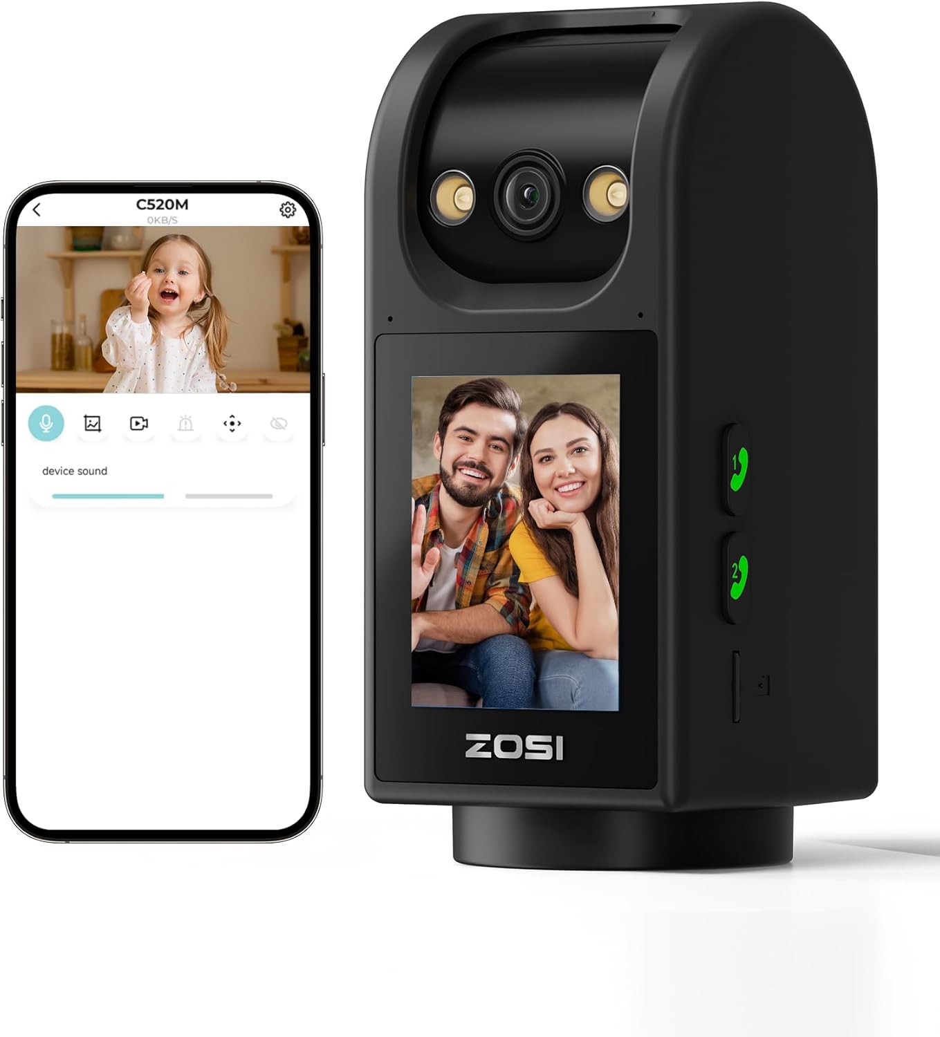 ZOSI HD Two-Way WiFi Camera: Pan Tilt, Motion Detection